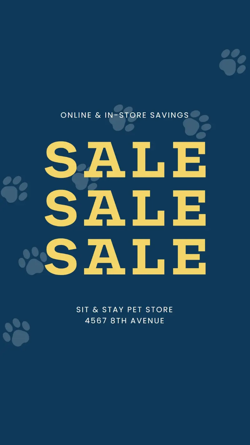 Pet sale blue modern-simple