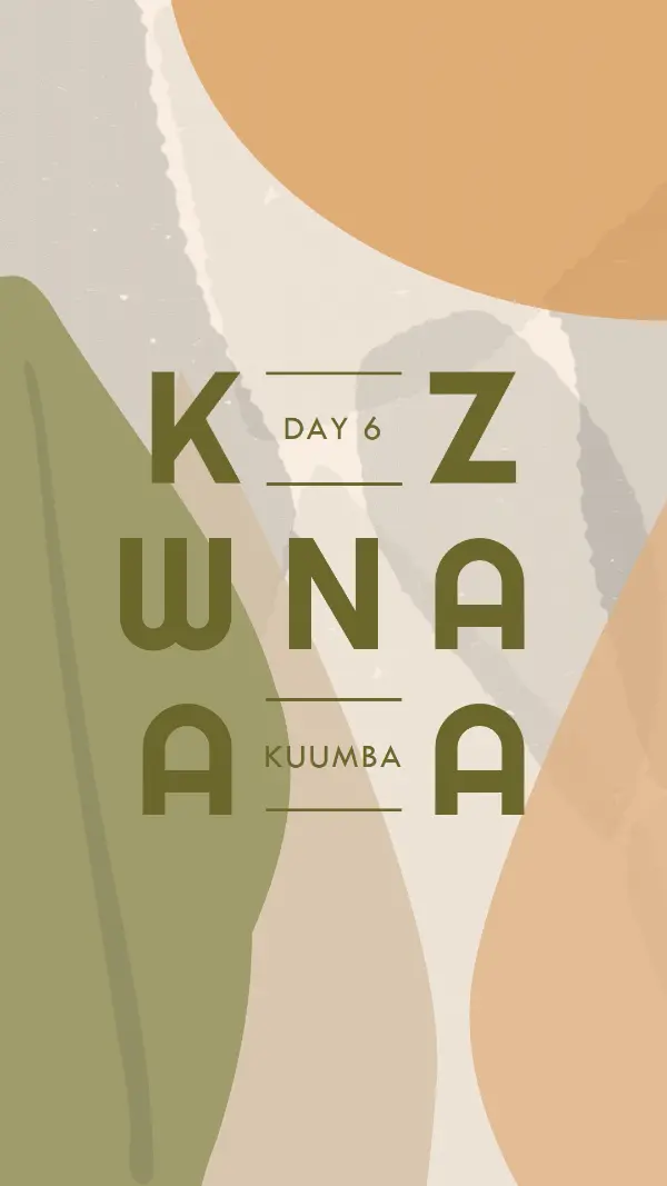 Kuumba for Kwanzaa gray organic-simple