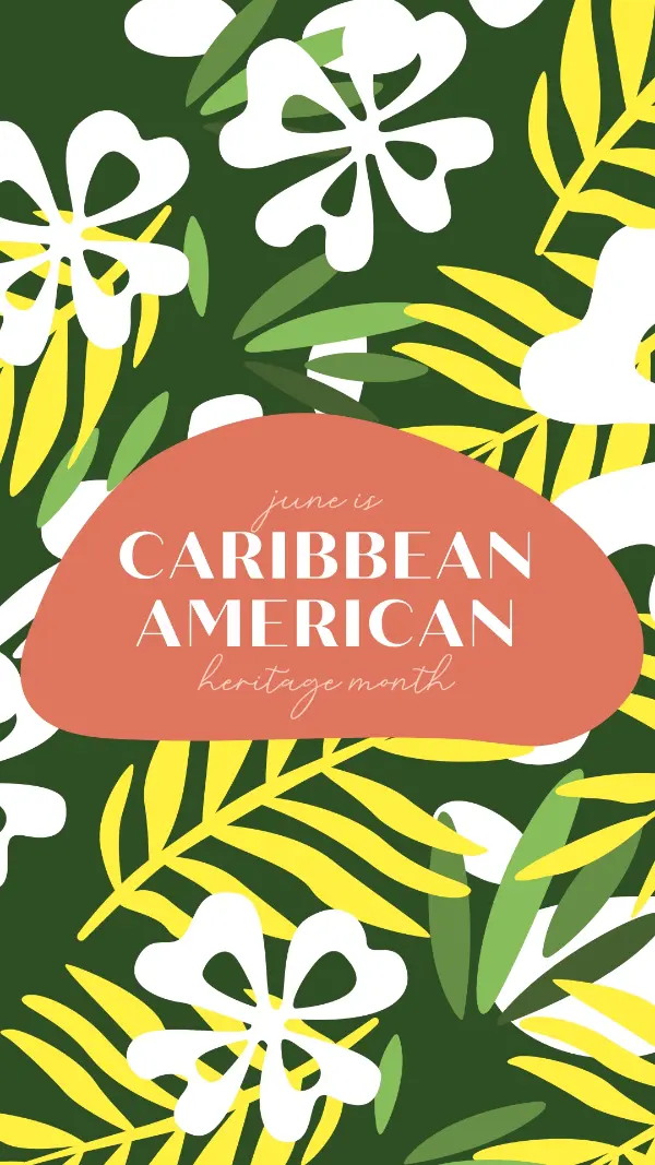 Honoring Caribbean American Heritage green organic-simple