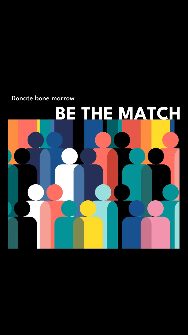 Become a bone marrow donor black modern-bold