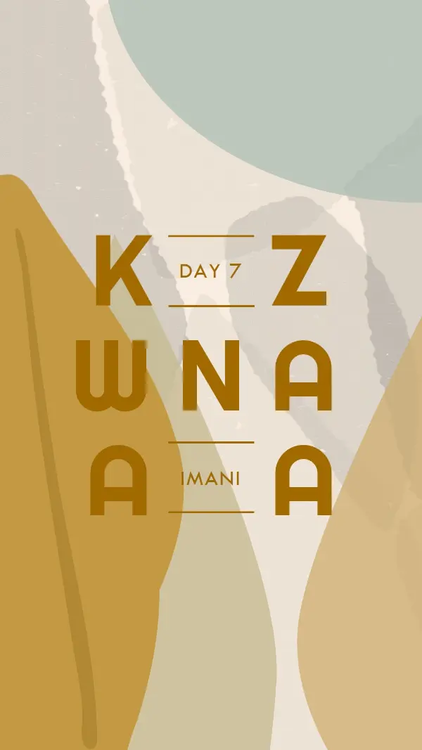 Imani for Kwanzaa brown organic-simple