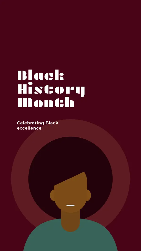 Black History Month celebration red modern-color-block