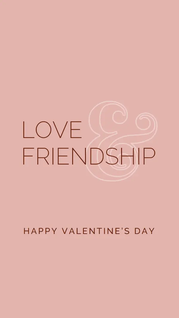 Love and friendship pink modern-simple