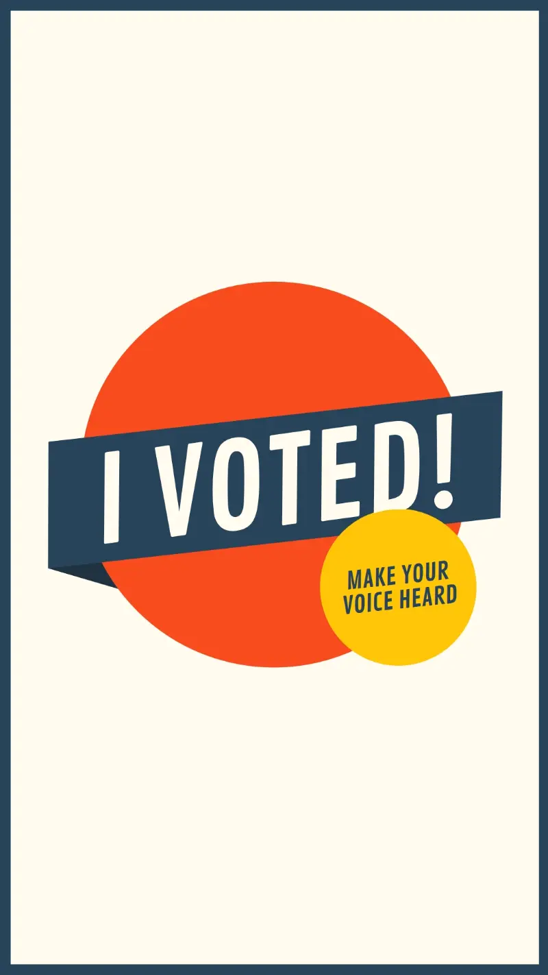 I voted! red vintage-retro