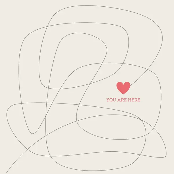 The way to love is hard gray simple, minimal, line, graphic, linear, neutral