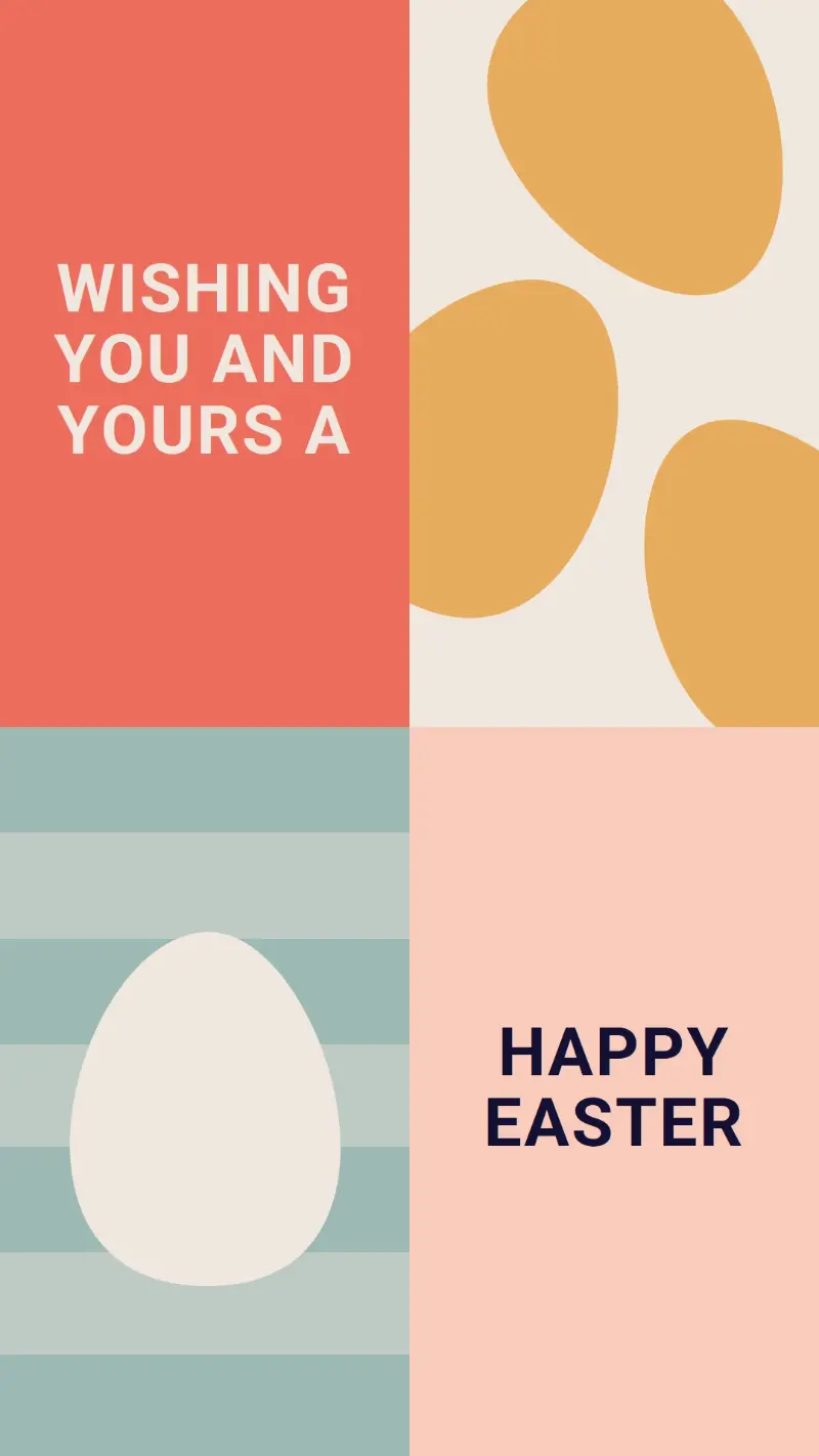 Happy Easter to you and yours orange modern-color-block