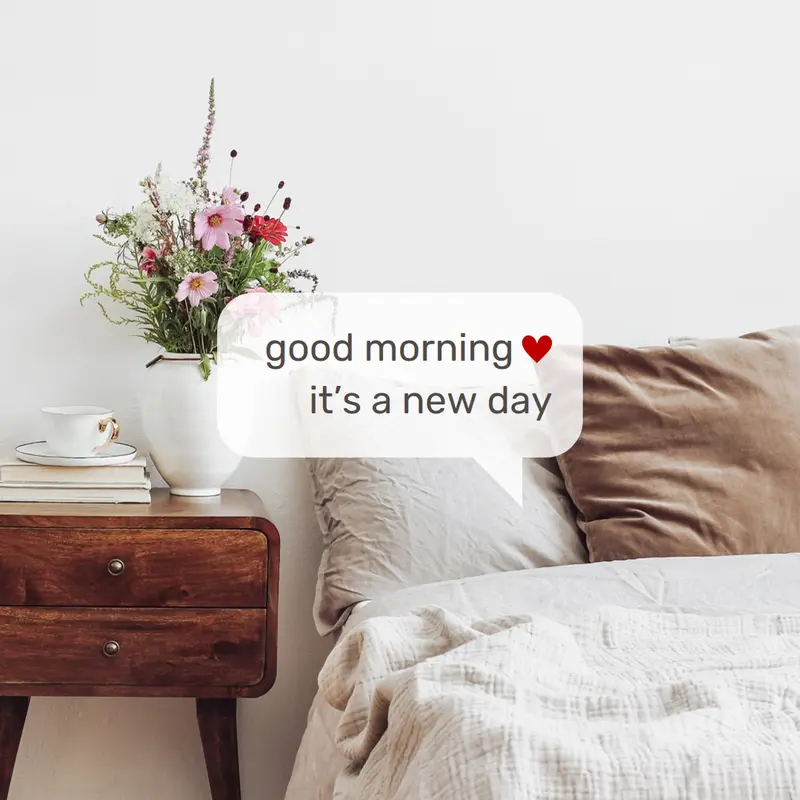 It's a new day Gray Simple, Modern, Photo,  speech bubble, emoji, motif,