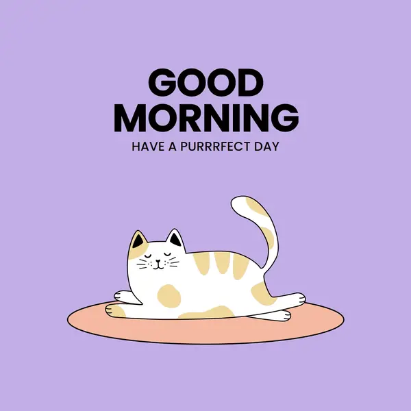 Have a purrfect day Purple cute, delicate, cat, fun, friendly, cartoon