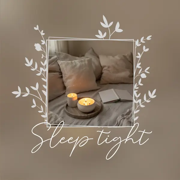 Sleep tight tonight Brown elegant, floral, frame, handwriting, rustic,