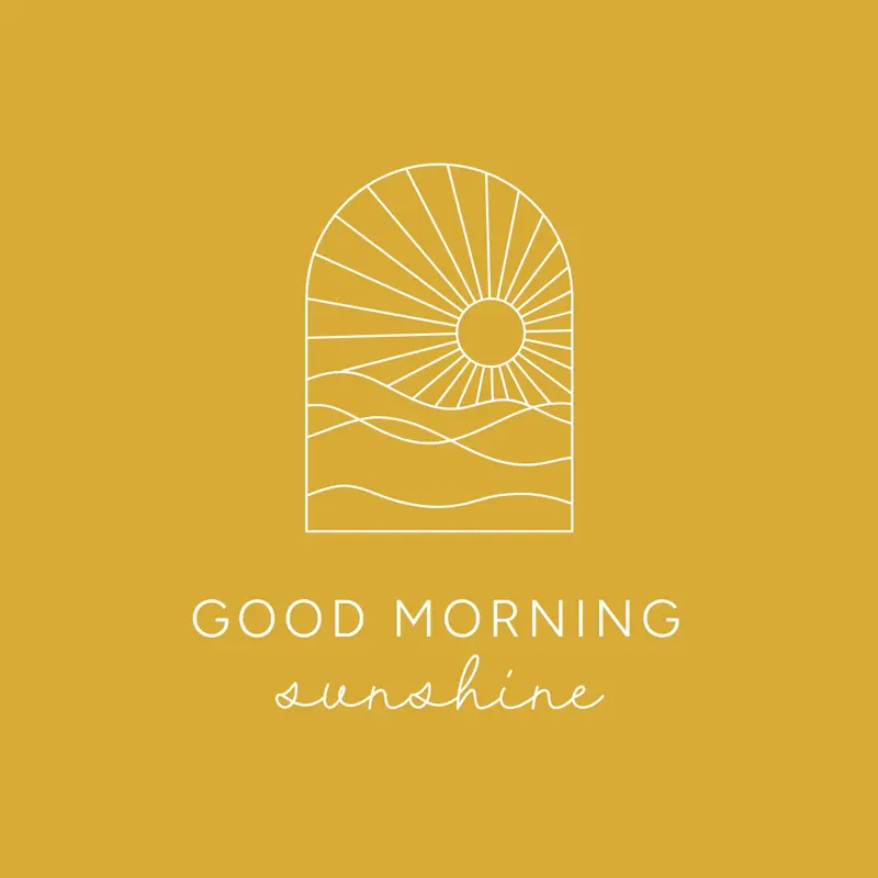 Good morning, sunshine Yellow modern, minimal, lines, simple, waves, sun