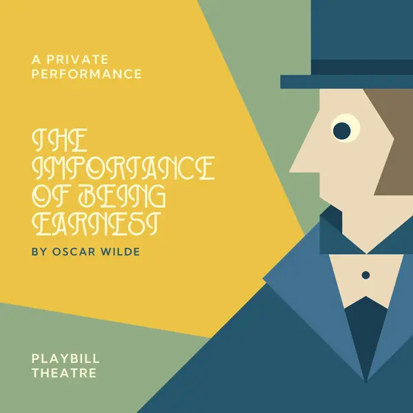 Private drama performance Yellow retro, geometric, illustration, asymmetrical, vintage, elegant