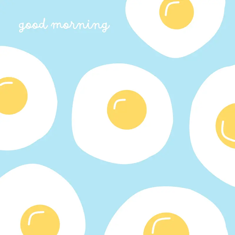 Fried eggs in the morning Blue fun, minimal, eggs, simple, playful, fun