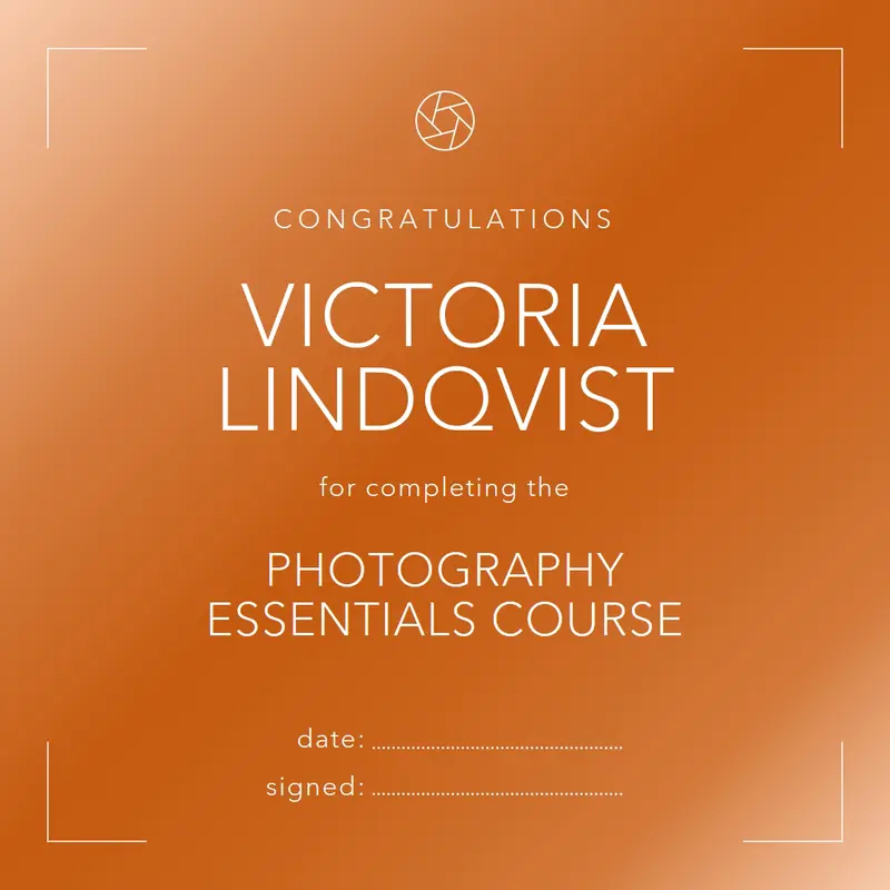 Congratulations for completing course Orange modern, clean, gradient, duotone, minimal, line