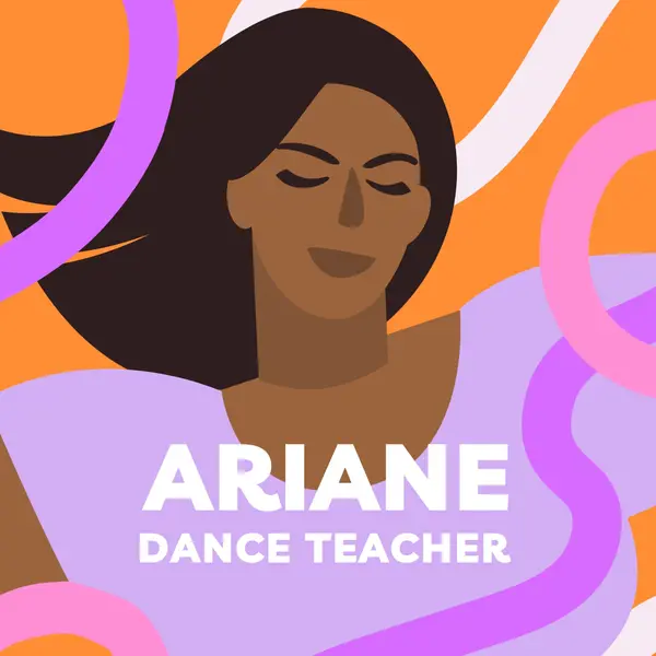 Connect with dance teacher Purple simple, illustrated, squiggles, playful, graphic, bold