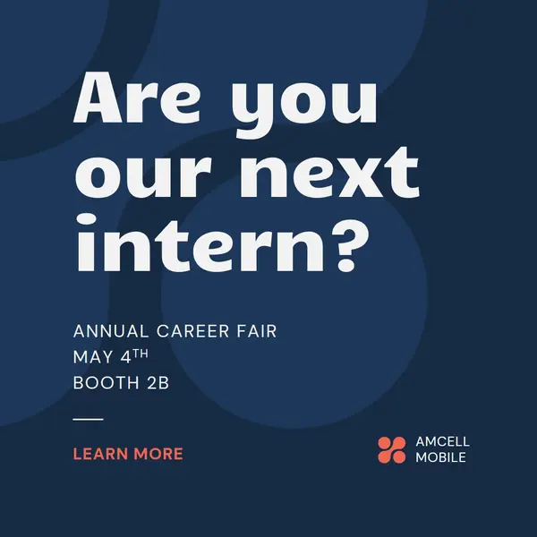 Annual career fair advert Blue Modern, Bold, Professional, dark, circles, graphic