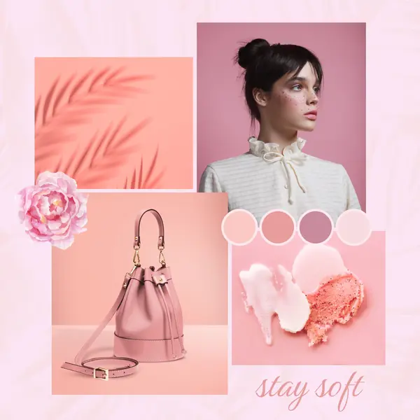 Stay soft with pastels Pink photographic, simple, collage, color block, pastel, palette