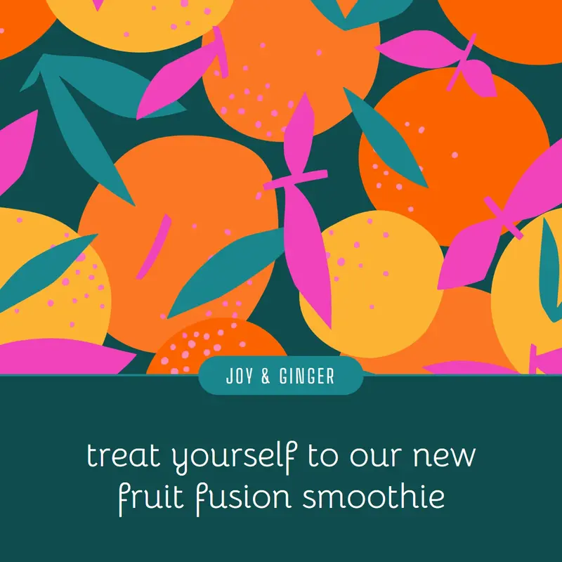 Treat yourself to a smoothie Orange Modern, Bold, Abstract