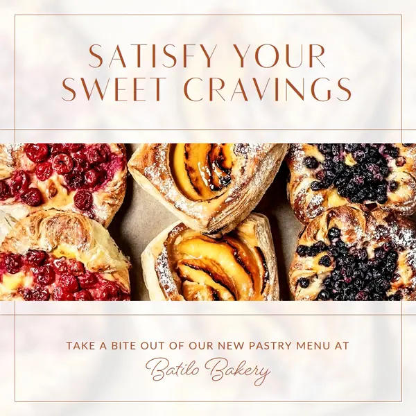 Satisfy your sweet cravings Brown Modern, Simple, Linear