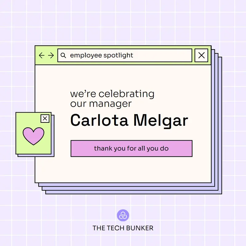 Thank you card for employee Purple Delicate, Playful, Digital, frame, futuristic, computer