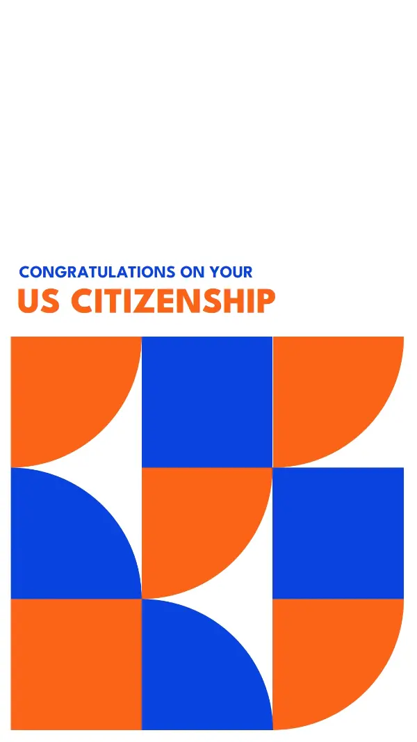 Congratulations on citizenship red modern-geometric-&-linear