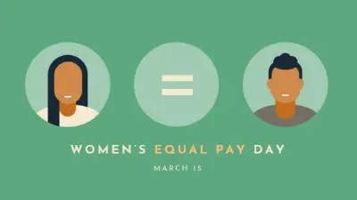 Today's the day for equal pay green modern-color-block