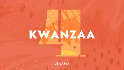 Celebrate the fourth day of Kwanzaa orange organic-simple