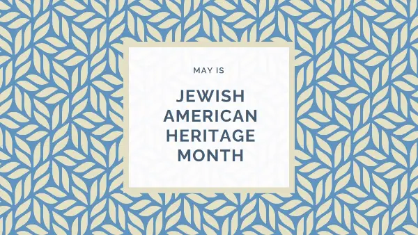 Celebrating Jewish American Heritage blue modern-simple