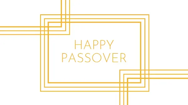 Happy Passover white modern-geometric-&-linear