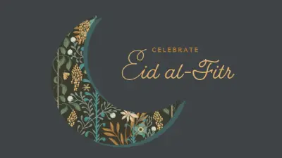 Celebrating Eid al-Fitr black modern-simple