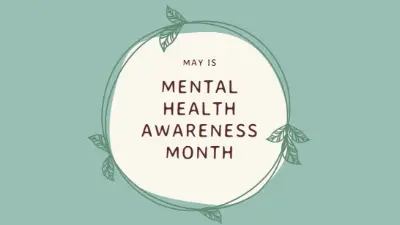 Honor mental health awareness green organic-simple