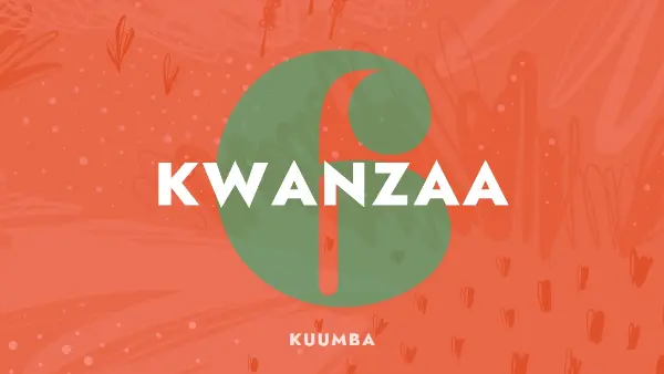 Celebrate the sixth day of Kwanzaa orange organic-simple