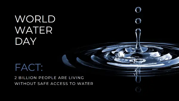 Celebrate World Water Day black modern-simple