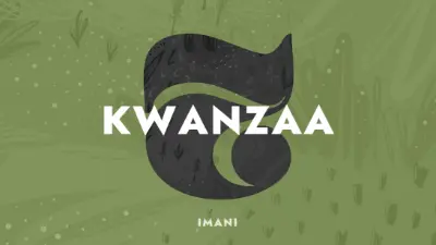 Celebrate the seventh day of Kwanzaa green organic-simple