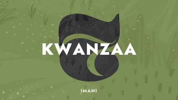 Celebrate the seventh day of Kwanzaa green organic-simple