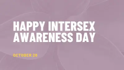 Happy Intersex Awareness Day purple modern-bold