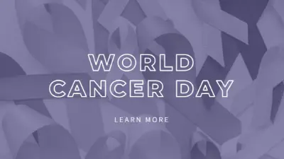 World Cancer Day purple modern-simple