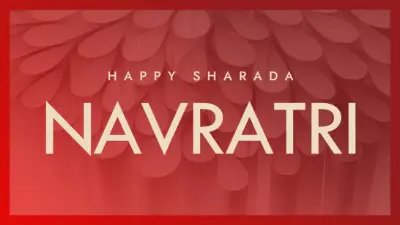 Happy Sharada Navaratri red modern-simple