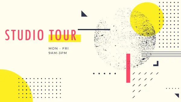 Studio audience yellow modern-geometric-&-linear