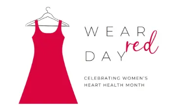 Celebrate Women's Heart Health Month white whimsical-line