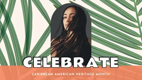 Celebrate Caribbean American Heritage green modern-bold