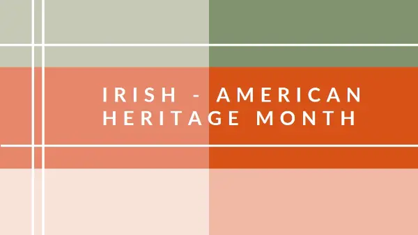 Celebrating Irish American Heritage Month orange modern-geometric-&-linear