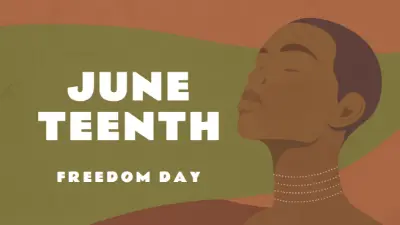 Honoring Juneteenth brown modern-color-block