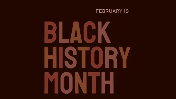 Celebrating Black History Month brown modern-bold