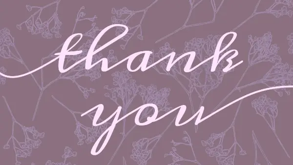 Thank hue purple vintage-botanical