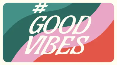 Subscribe to good vibes green vintage-retro