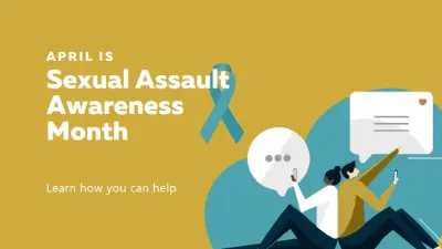 Sexual assault awareness yellow modern-color-block