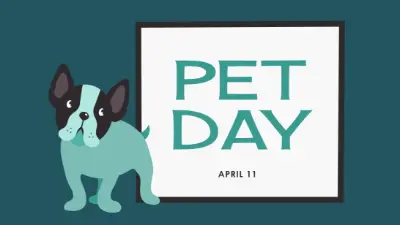 Prepare for Pet Day blue modern-color-block