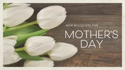 Mother's bouquet brown modern-simple