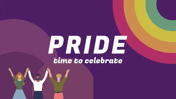 Celebrating Pride purple modern-bold