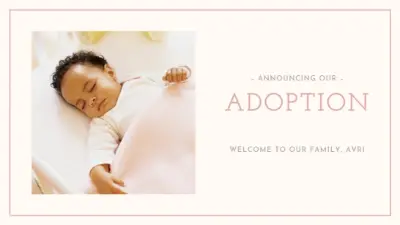 Adoption announcement white modern-simple